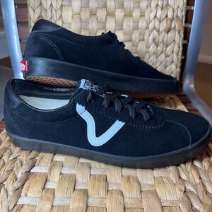 Vans Sneakers Black Suede Shoes Mens size 11.5 Womens size 13